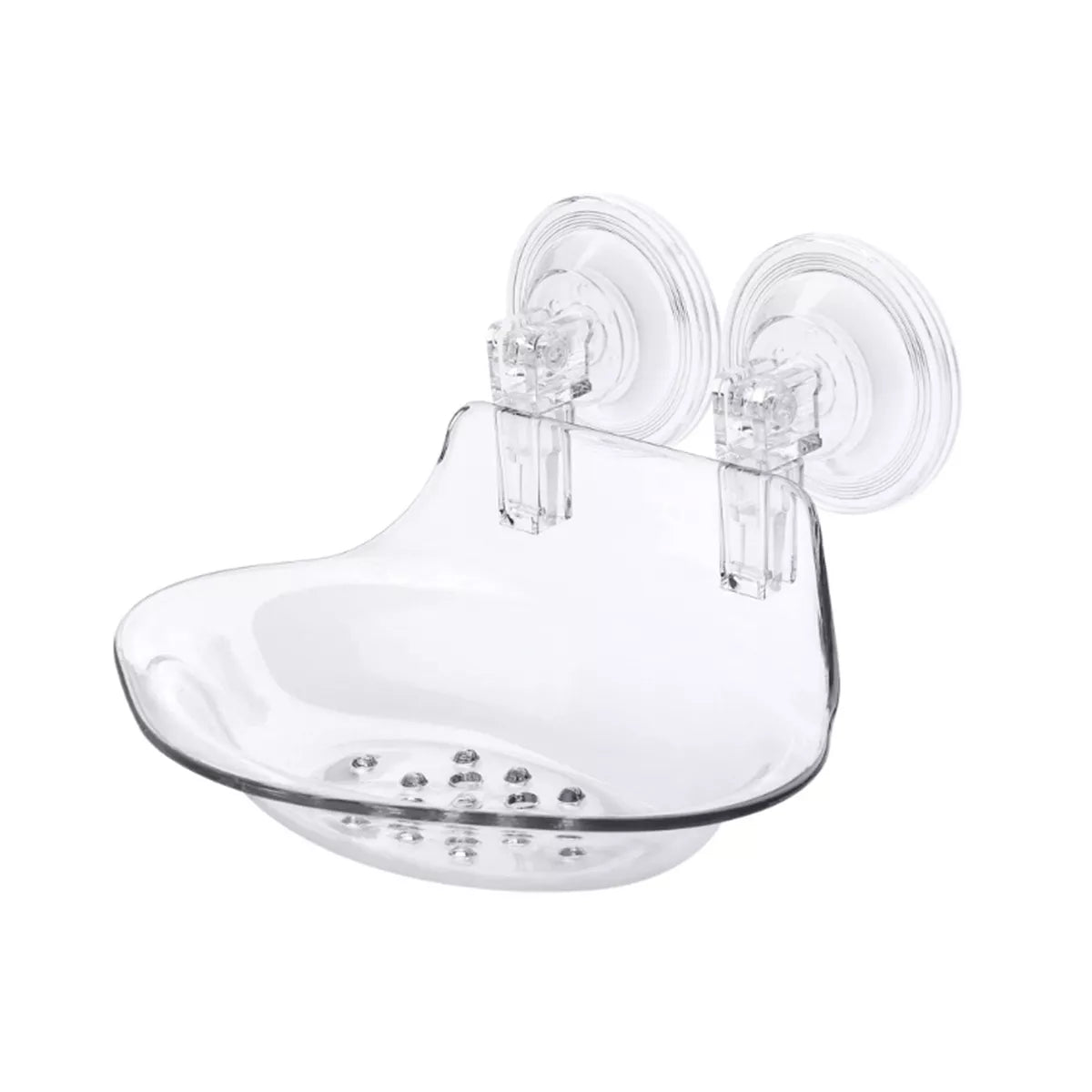 Suction Cup Soap Dish | Clear Plastic | No-Drill Wall Mount | Better Houseware