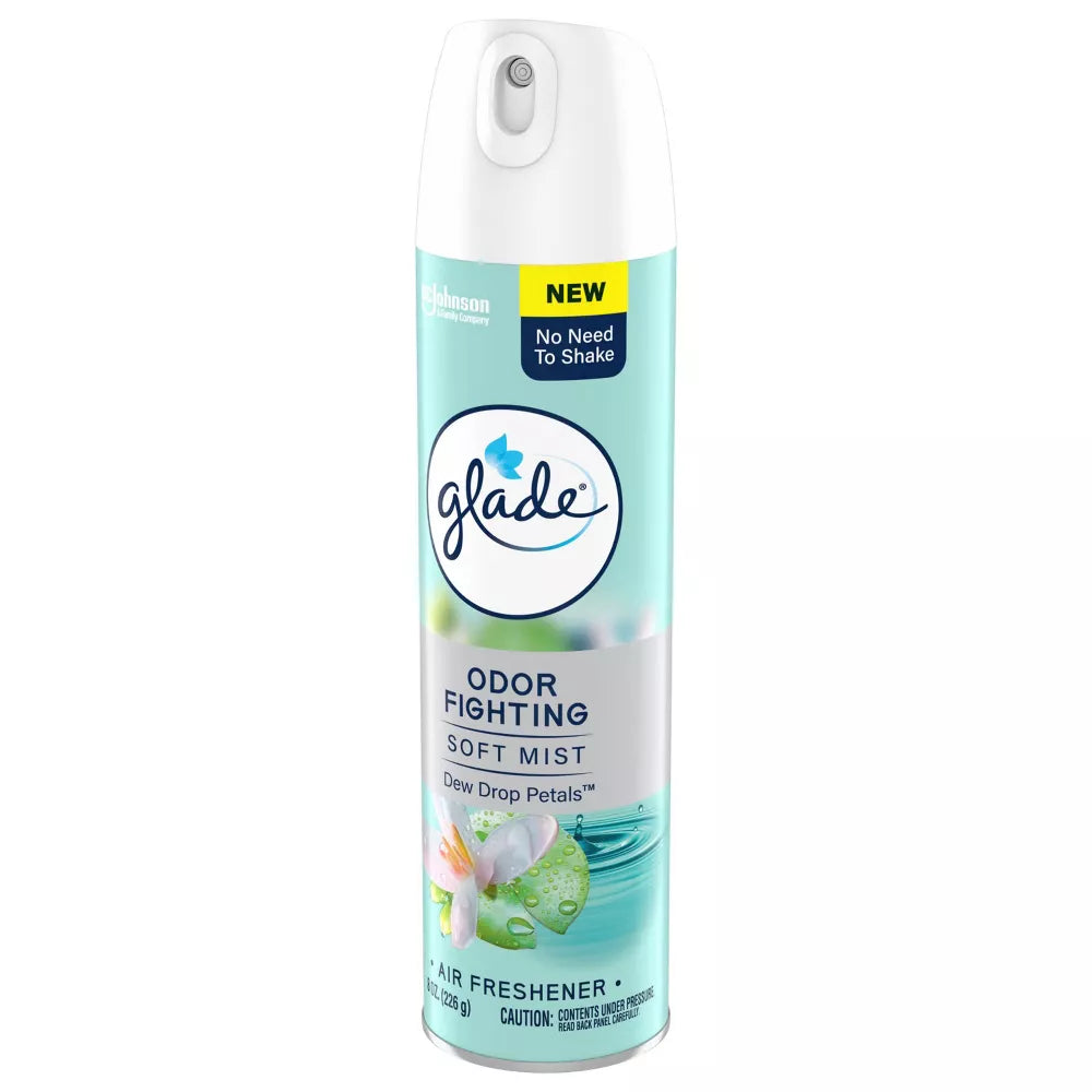 Air Freshener Aerosol Dewdrop Petals Glade