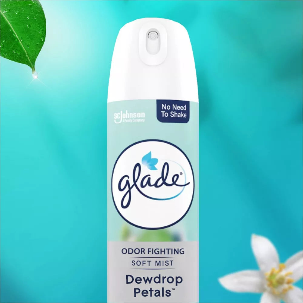 Air Freshener Aerosol Dewdrop Petals Glade