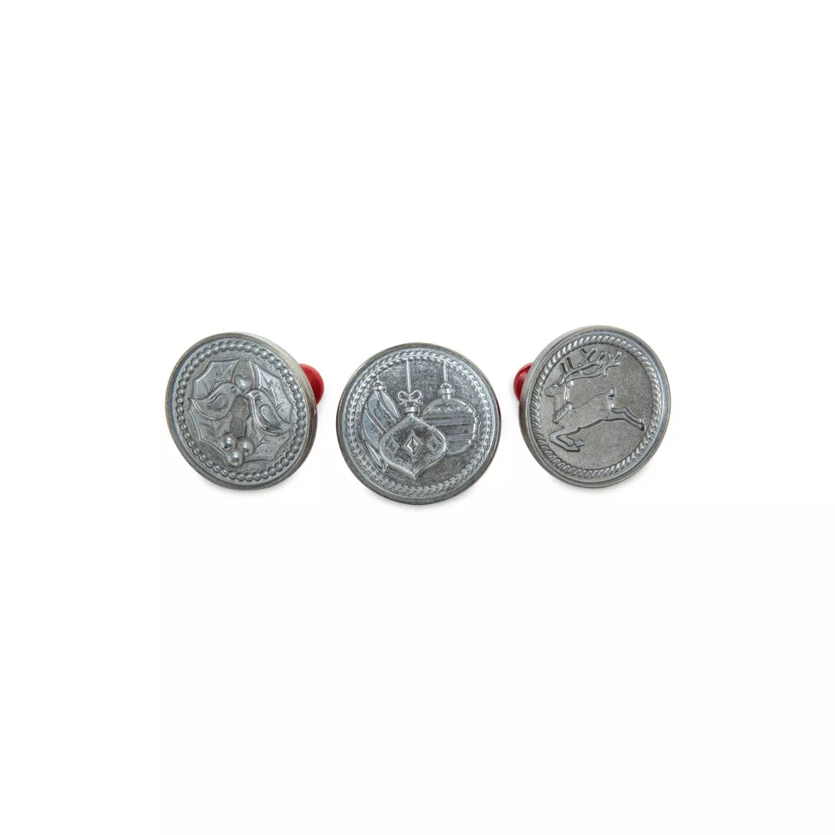 Silver Cast Cookie Stamps, 3" rounds