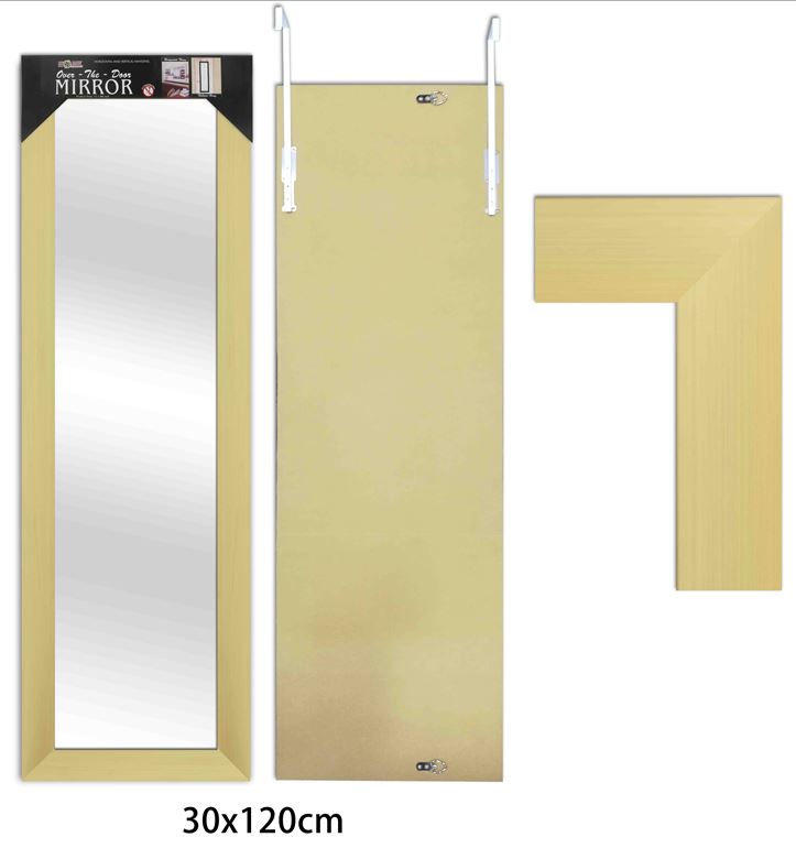 Light Gold Over The Door Mirror Uniware