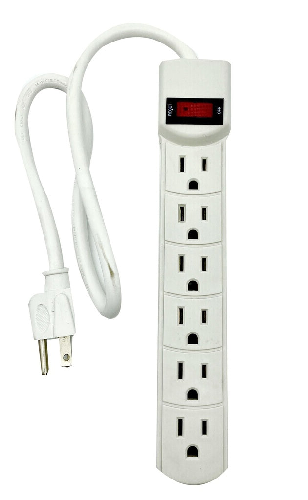 6FT 6 Outlet Power Strip Surge Protection Uniware