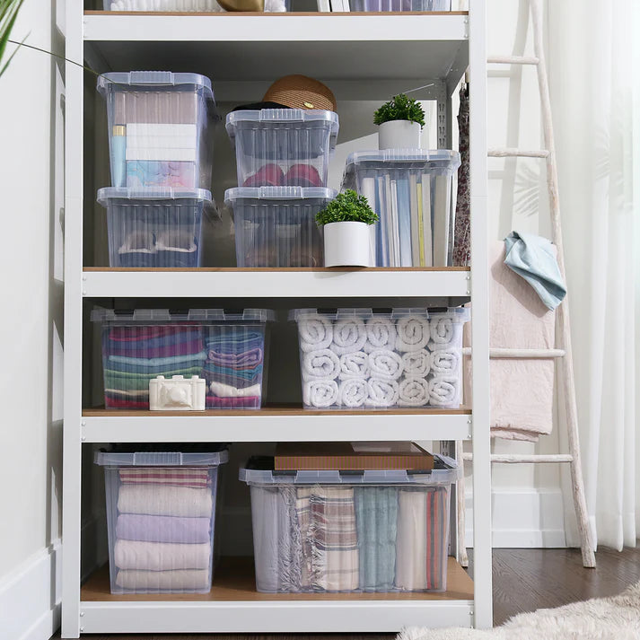 Clear Hinged Lid Storage Box 26QT Superio