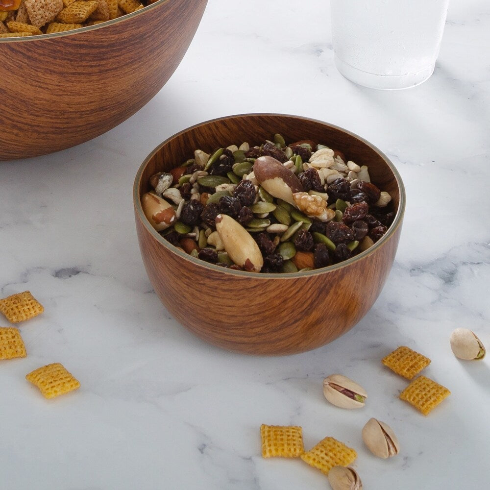 Round Plastic Bowl | Mahogany Collection | 5 Inch | Luxe Party