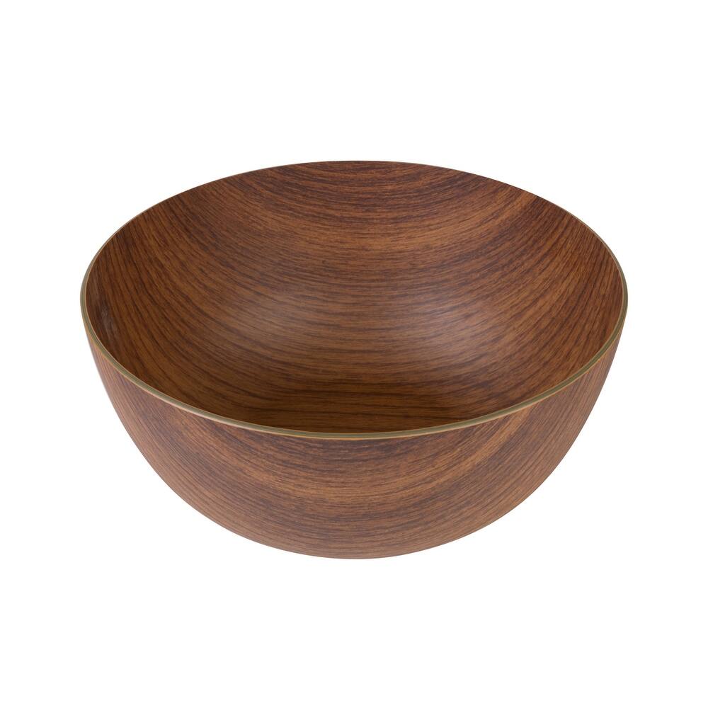 Round Plastic Bowl | Mahogany Collection | 9 Inch | Luxe Party