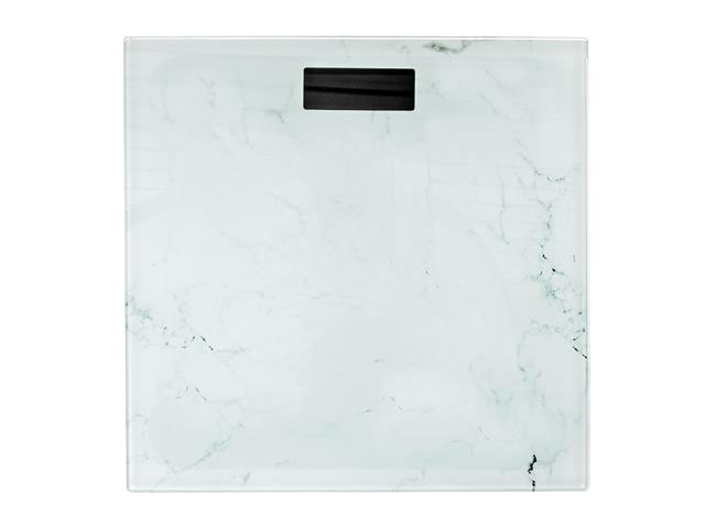 Digital Bathroom Scale | White/Grey Marble Finish | 350 lb Capacity | Oak Vine