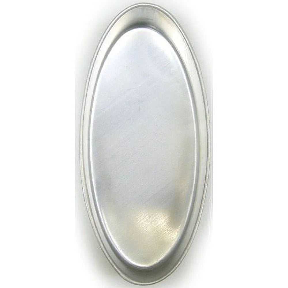Aluminum Oval Challah Pan-Silver