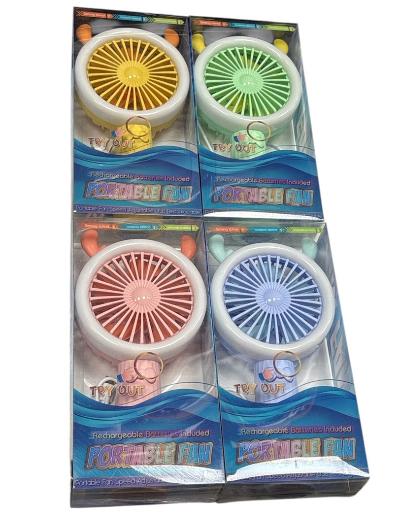 Portable Fan speed Adjustable (USB Rechargeable)