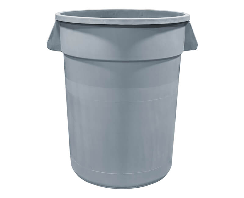 TUFF STUFF 32 Gallon Trash Can | Heavy Duty | Grey