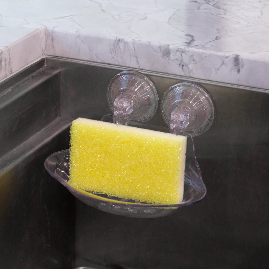 Suction Cup Soap Dish | Clear Plastic | No-Drill Wall Mount | Better Houseware