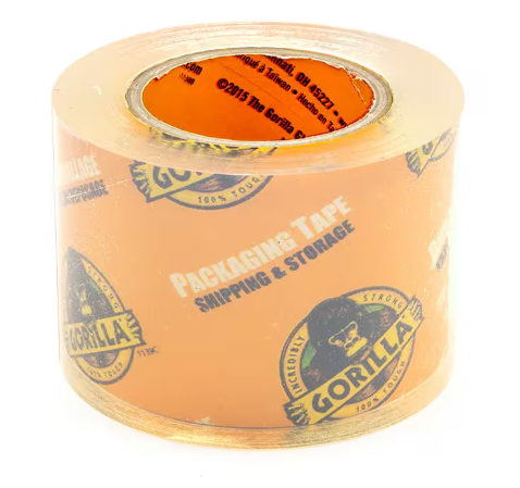 Gorilla Packaging Tape | Clear | 2.83" Wide | Heavy Duty Shipping & Moving Tape