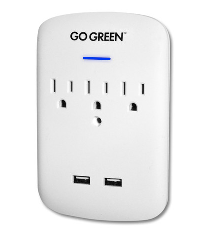 3 Outlet Wall Tap w/2 USB