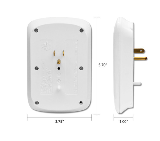 3 Outlet Wall Tap w/2 USB