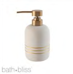 Soap Dispenser Stoneware Bath Bliss