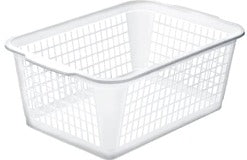 Plastic Rectangular Basket Medium Clear YBM