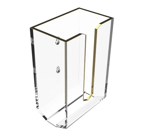 Netila Bath Paper Dispenser | Gold Rim Acrylic Holder