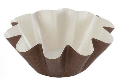 Brown Floret Disposable Baking Cup 3-1/2"