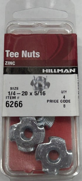 Tee Nuts 1/4-20x5/16 Hillman