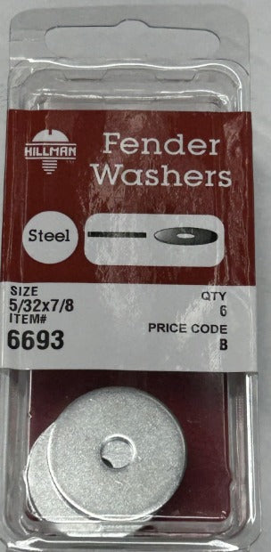 Fender Washers 5/32x7/8 Hillman