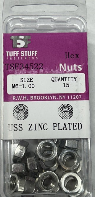 Hex Nuts M6 (15 pk)