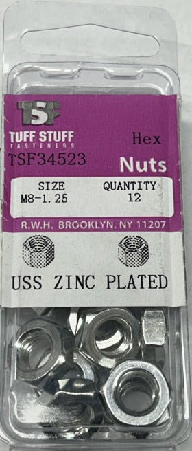 Hex Nuts M8 (12 pack)