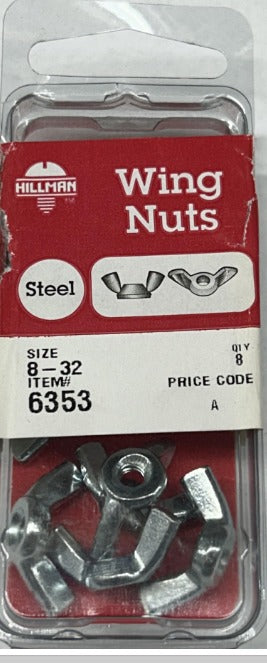 Wing Nuts 8-32 Hillman