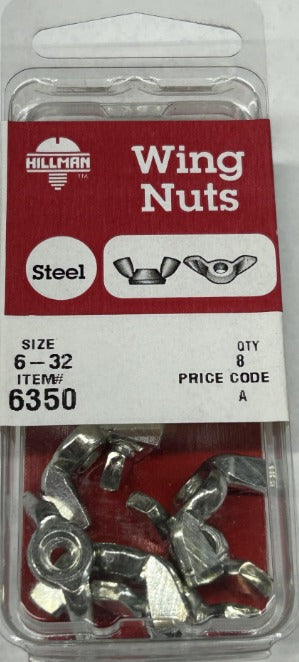 Wing Nuts 6-32 Hillman