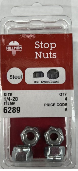 Stop Nuts 1/4x20 Hillman