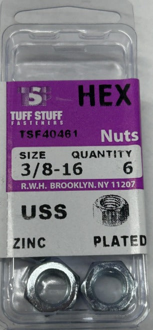 Hex Nuts 3/8-16 (6 pcs)