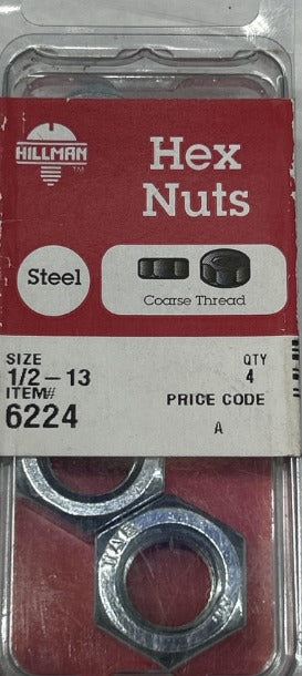 Hex Nuts 1/2-13 Hillman