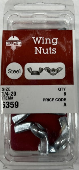 Wing Nuts 1/4-20 Hillman