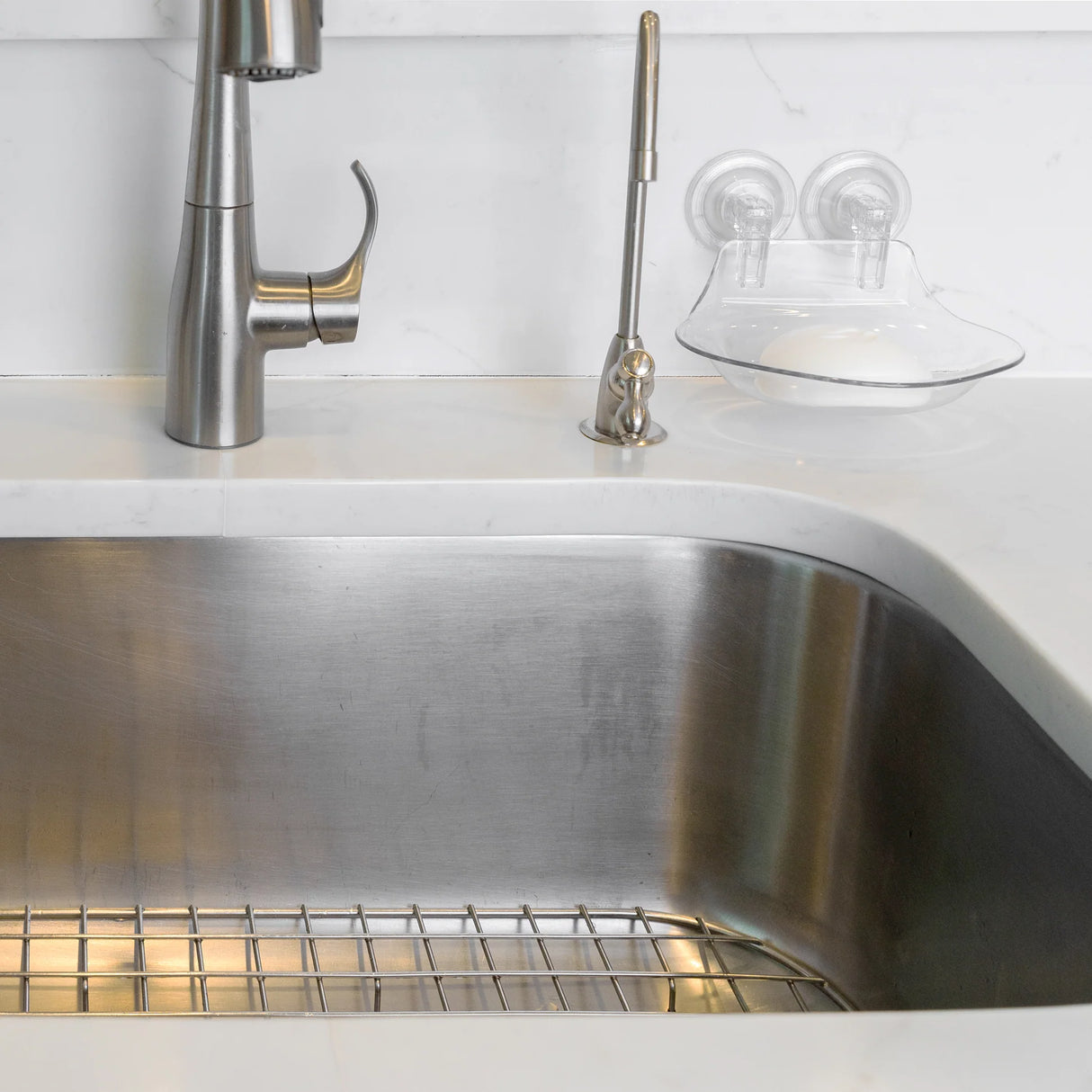 Suction Cup Soap Dish | Clear Plastic | No-Drill Wall Mount | Better Houseware