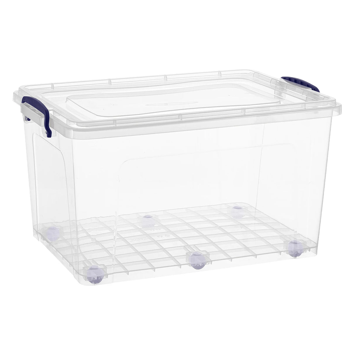 Superio Clear Storage Box with Wheels | 44QT Stackable Bin
