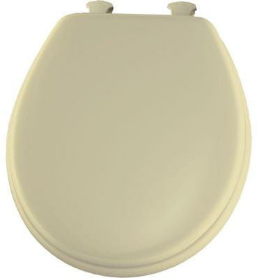 Wood Toilet Seat Round Bone Achim