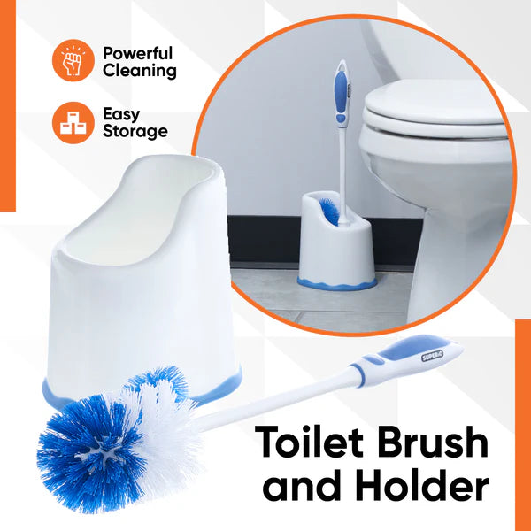 Toilet Brush Set Blue Superio