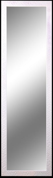 Over The Door Mirror White (12" x 47") Uniware