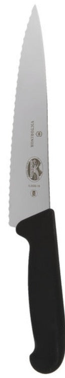 Serrated Chef Knife 7.5" | Black Fibrox Handle | Victorinox