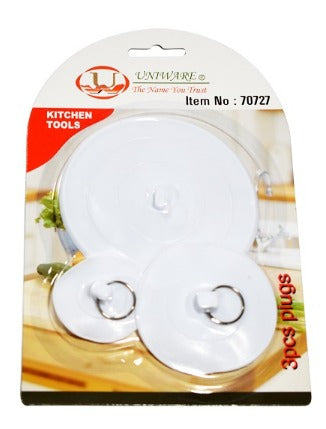 Sink Drain Stoppers | 3 pieces | 4.5" 3" 2" | UNIWARE