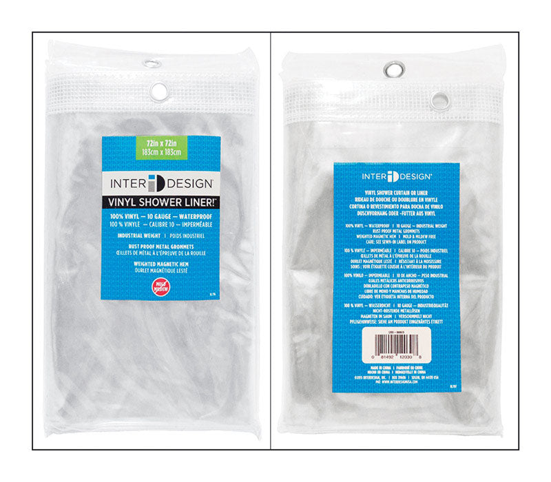 Vinyl Shower Liner | 72 x 72 Inches | InterDesign