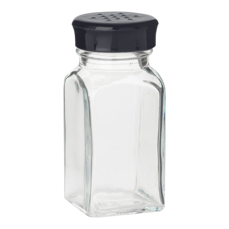 Glass Salt and Pepper Shaker | 3.25" | Black | Trudeau