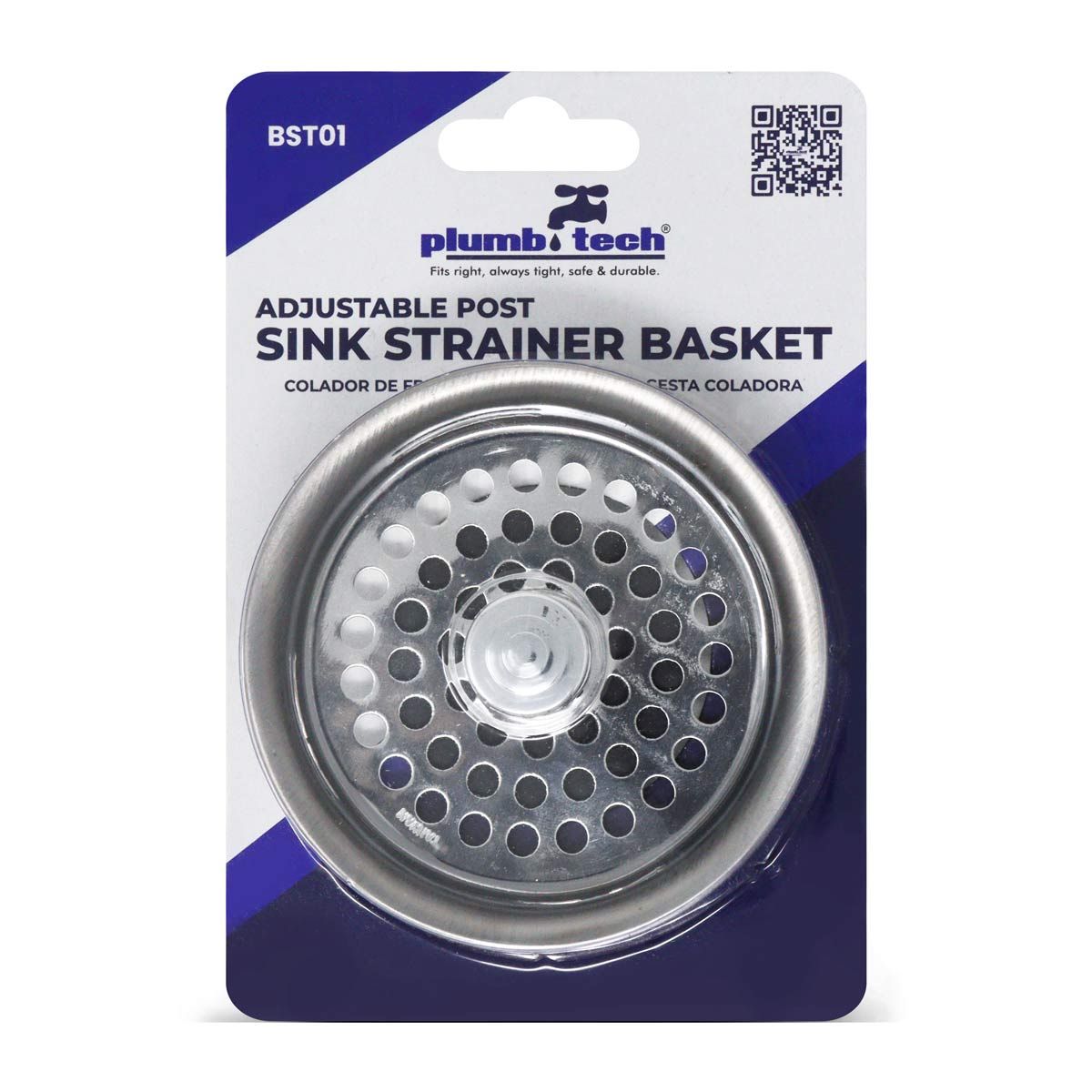 Adjustable Post Sink Strainer Basket (Standard Fits Most Sink)