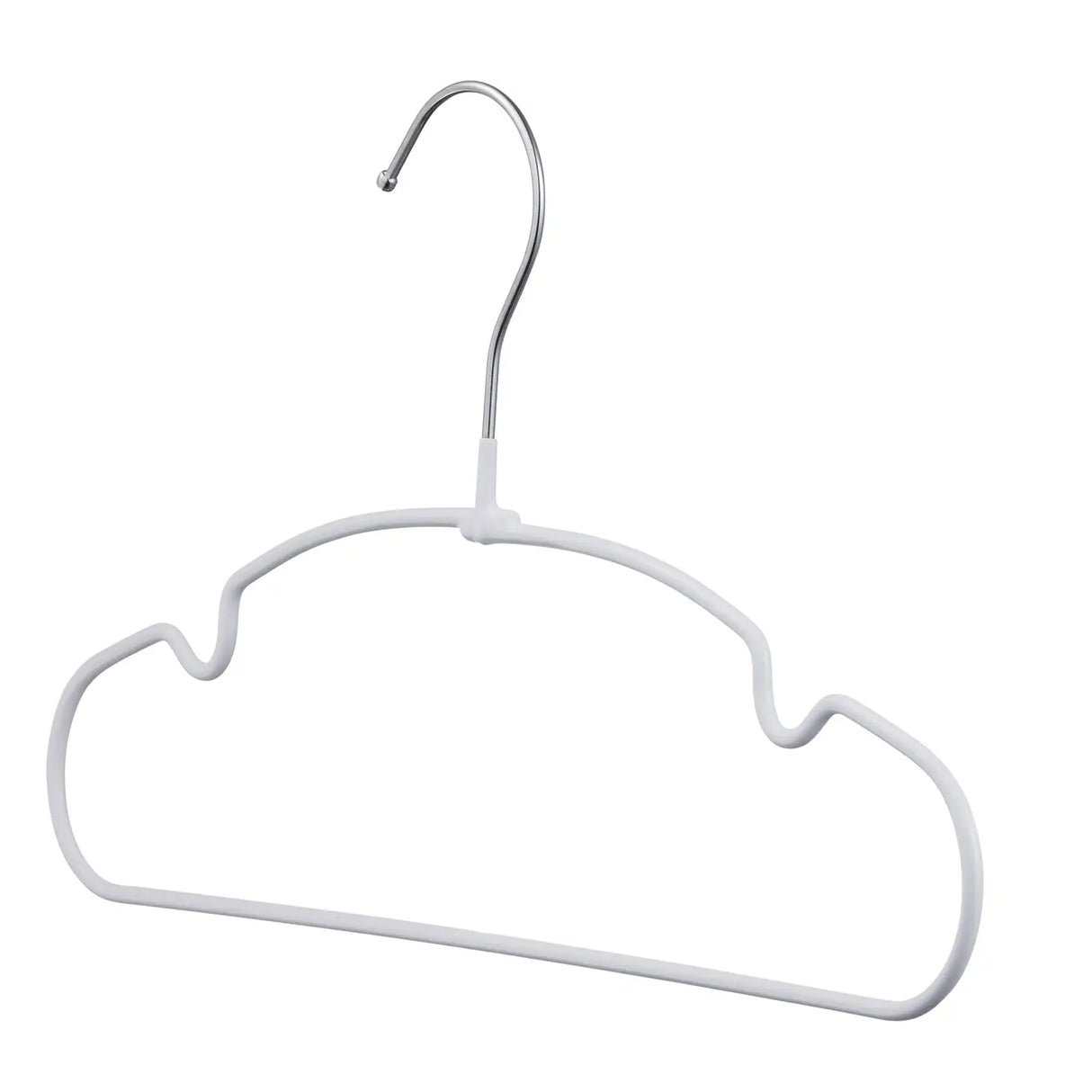 Kids White Metal Hanger PVC 10PK Hardw