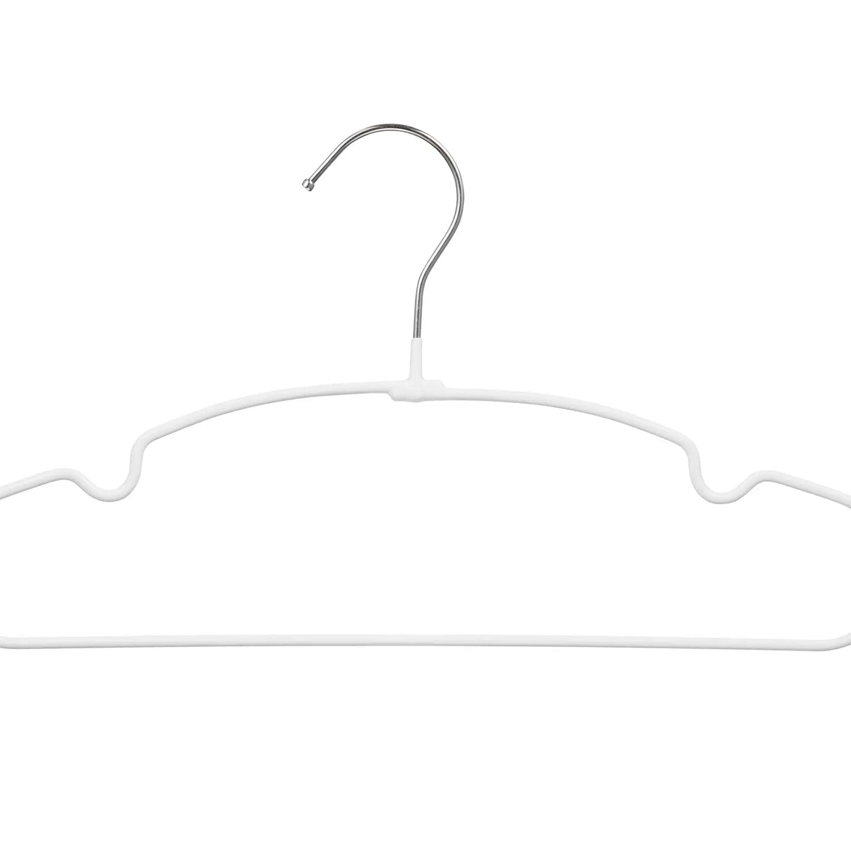 Kids White Metal Hanger PVC 10PK Hardw