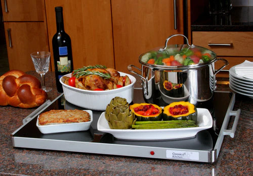 Large glass Hot Plate 24"x20" Temp control Classic Kitchen