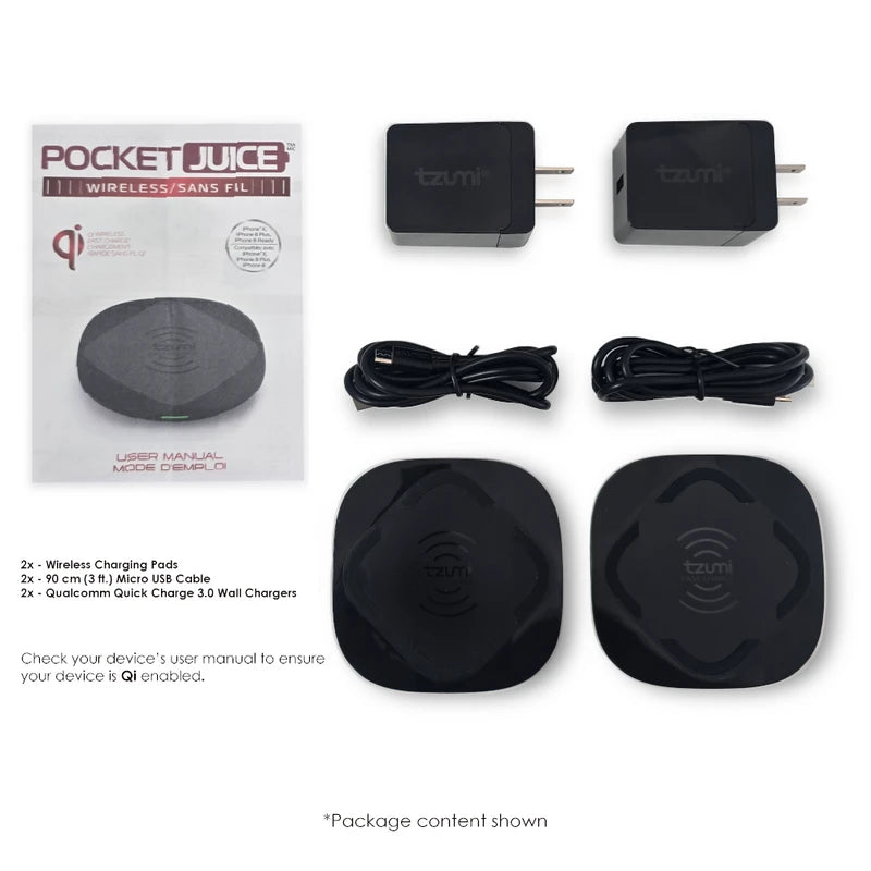 Dual Pack 10W Qi Fast Wireless Charging Pads
