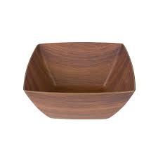 Large Square Bowl 9" Mahogany Luxe Party