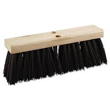 Black Poly Push Broom 16"