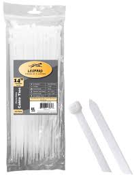 Cable Ties 14" White Leopard