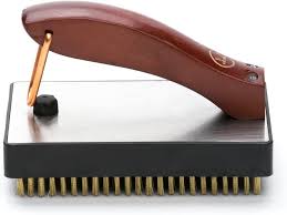 Oversized BBQ Grill Brush w/Rosewood Handle