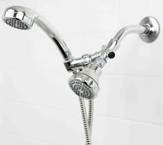 Home Basics 2 Way Shower Head Massager Silver